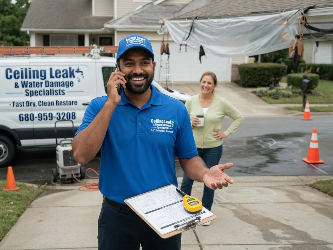 Ceiling Leak Cleanup Half Way, MO FAQs